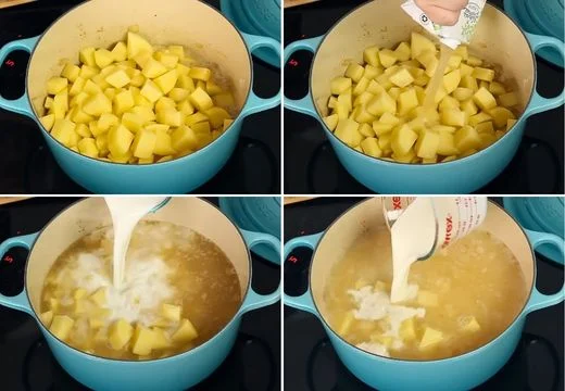 Add Potatoes and Liquids