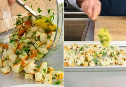 Spread on the Baking Sheet