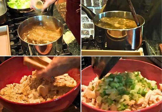 Combine the stuffing mixture