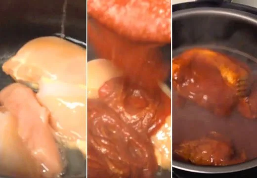 Cook and shred the chicken