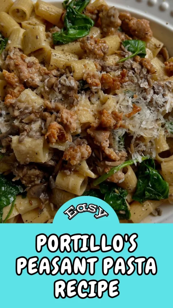 Easy & Tasty Portillo's Peasant Pasta Recipe