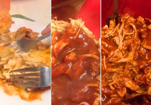 Mix the chicken filling