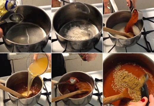 Prepare the enchilada sauce