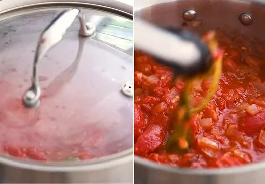 Simmer and Remove the Basil