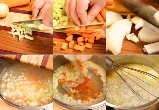 Cook the vegetables