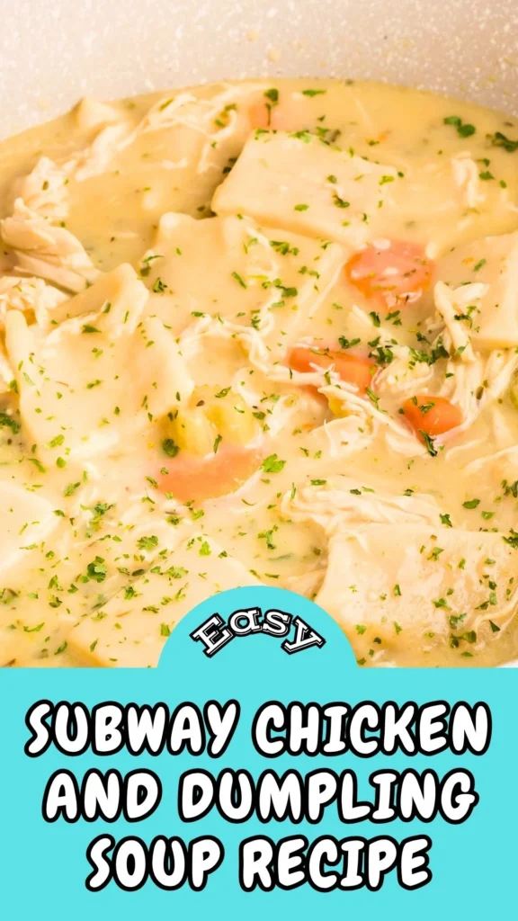 Easy & Tasty Subway Chicken and Dumpling Soup Recipe