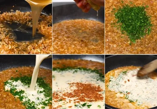 Make the creamy sauce