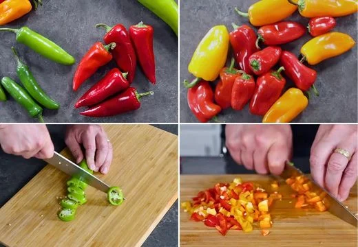 Prepare the peppers