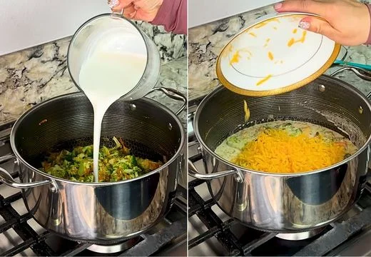 Add the Cream and Cheese