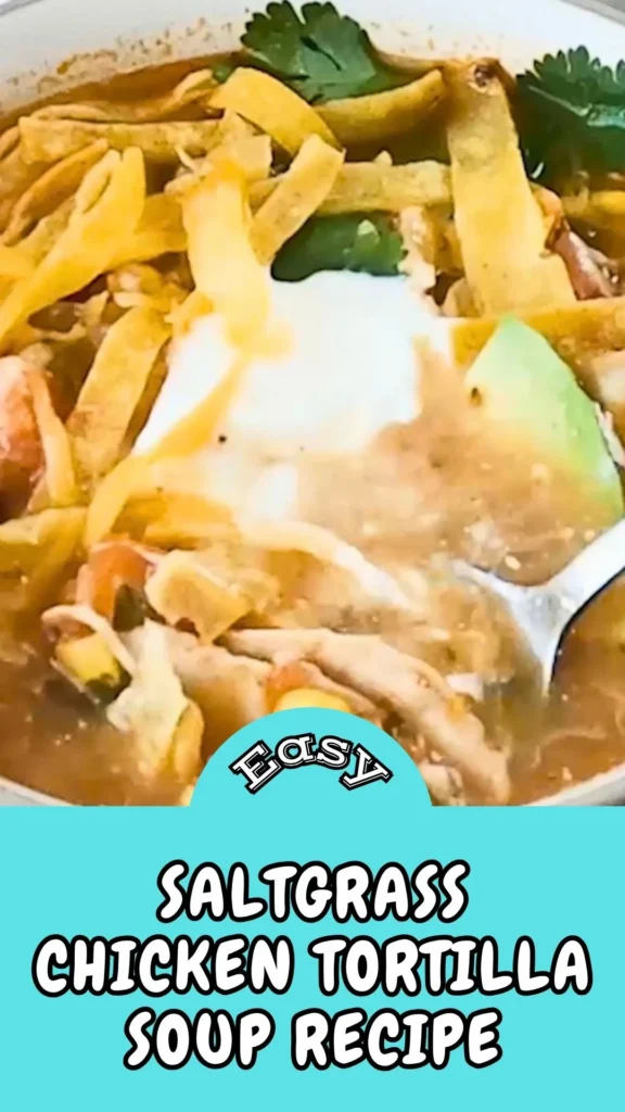 Easy & Tasty Saltgrass Chicken Tortilla Soup Recipe
